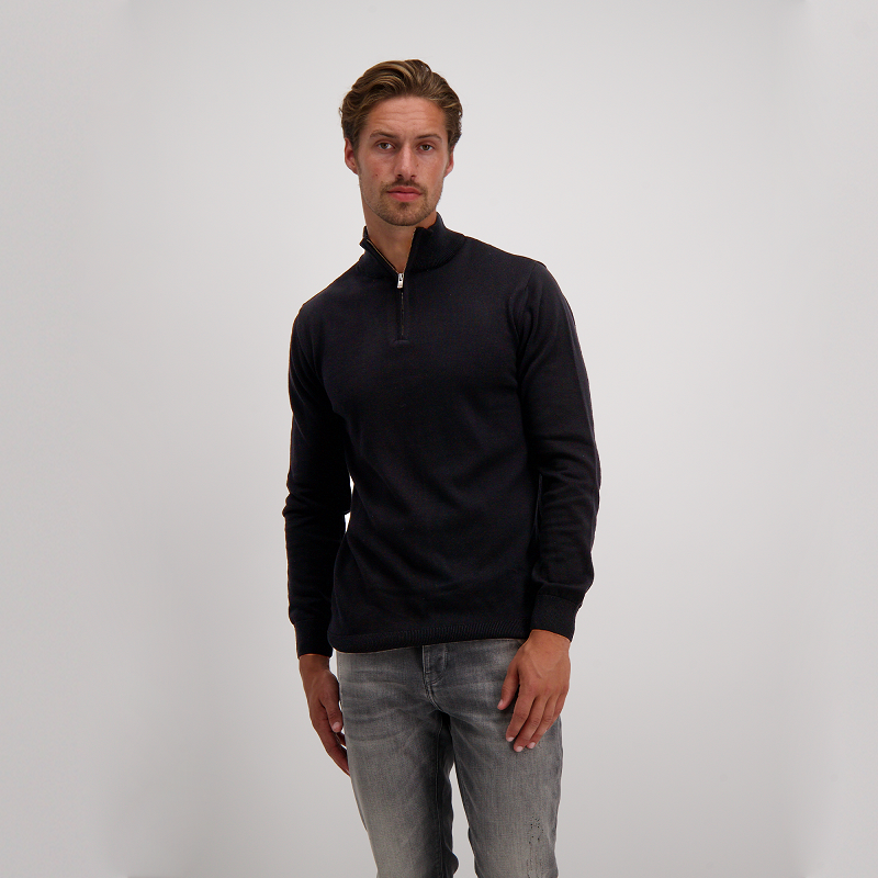 Cars Jeans Fyno Half Zip Sweater - Black