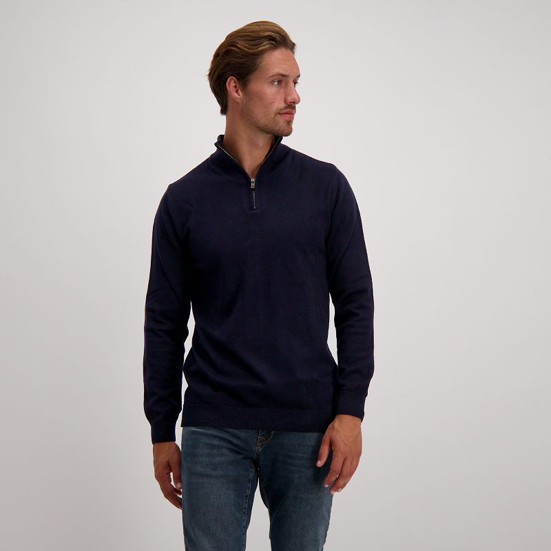 Cars Jeans Fyno Half Zip Sweater - Navy