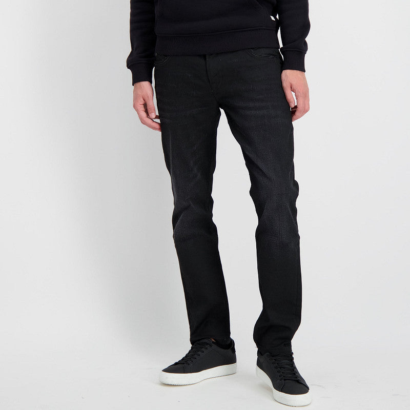 Cars Jeans Hanlow Regular Fit - Black Coated - JeansVoorMinder.nl
