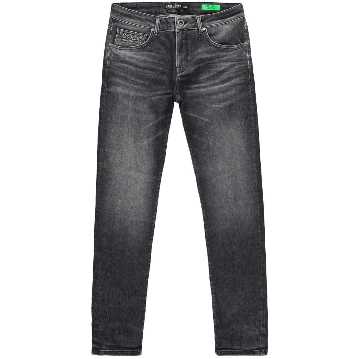 Cars Jeans Bates Slim Fit - Black Used - JeansVoorMinder.nl
