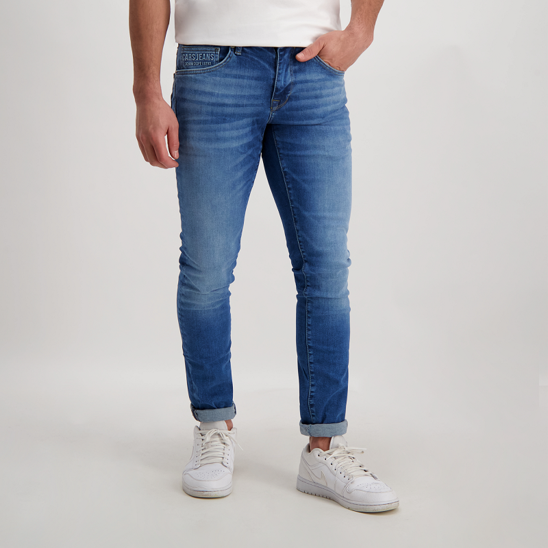 Cars Jeans Bates Slim Fit - Blue Used - JeansVoorMinder.nl