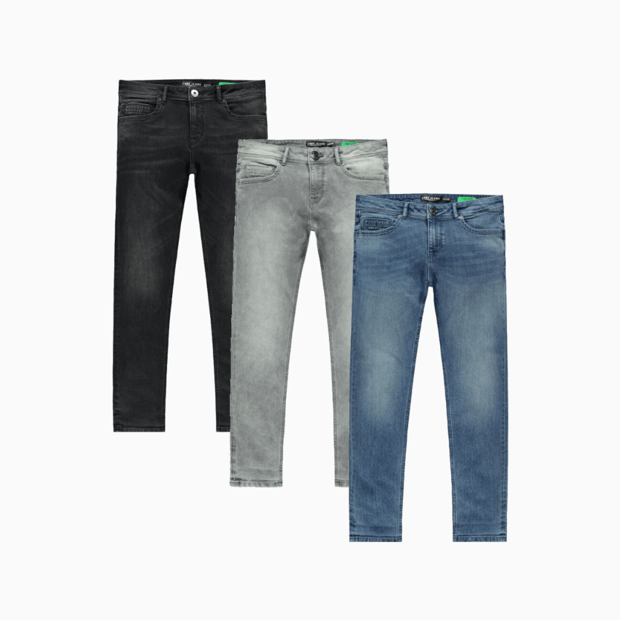 Heren jeans Douglas van Cars Jeans met rechte pijp, regular fit, 5-pocket en stretch katoen in een mid-was kleur